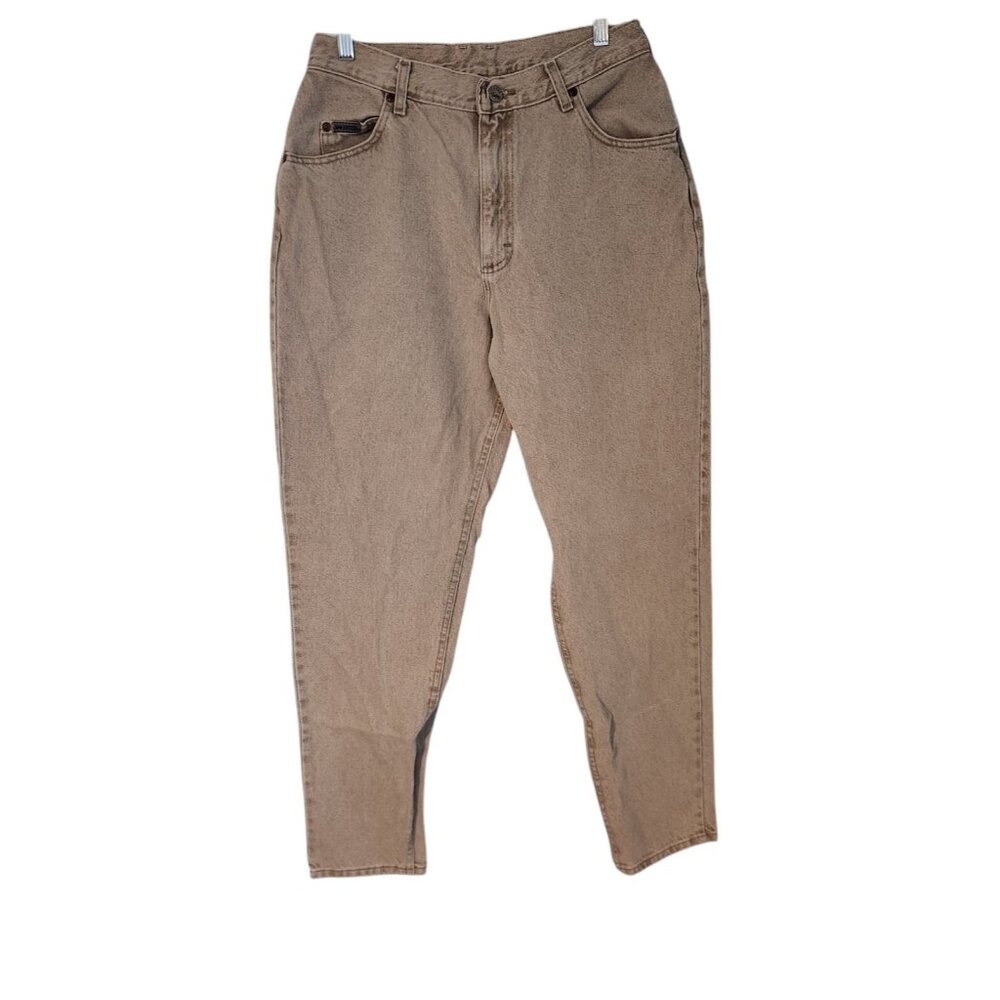 Vintage‎ Riveted By Lee Jeans Beige High Rise Straight Mom Womens 14M 33x31 EUC